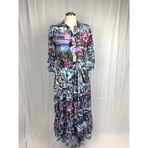 Suncoo Paris Floral Button Up Maxi Dress T0 Size 0 Feminine Boho